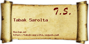Tabak Sarolta névjegykártya